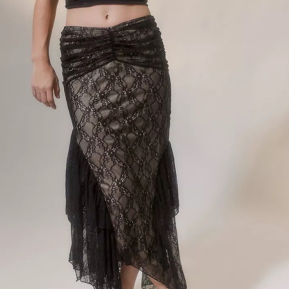 Urban Outfitters Dresses & Skirts - NWOT CJ Lace Ruffle Midi Skirt by Urban Outfitters